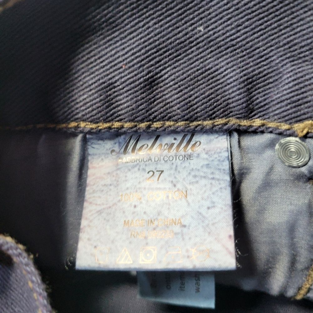 Brandy Melville High waisted Button Fly Dark Wash Cutoff Denim Shorts Size 27 - Picture 8 of 13